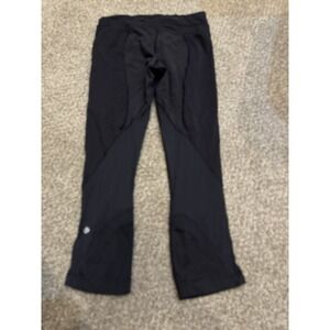 Lululemon Cropped Leggings Womens Size 4 Black High Rise Yoga